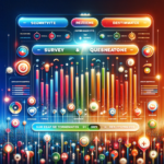 A dynamic and interactive website design concept for a survey and questionnaire website. The design features an engaging, high-resolution image of a d